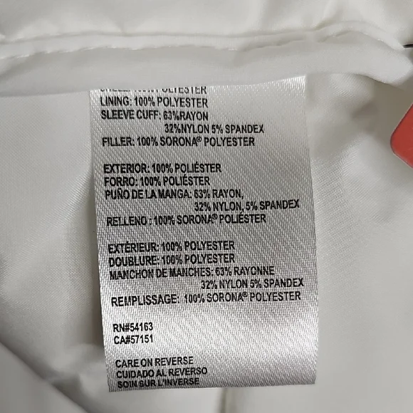 Calvin Klein White Puffer Coat Jacket with Hood - Picture 13 of 16